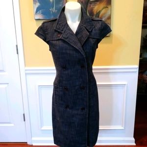 Dress Barn denim trench dress sz 12 Sooo cool!